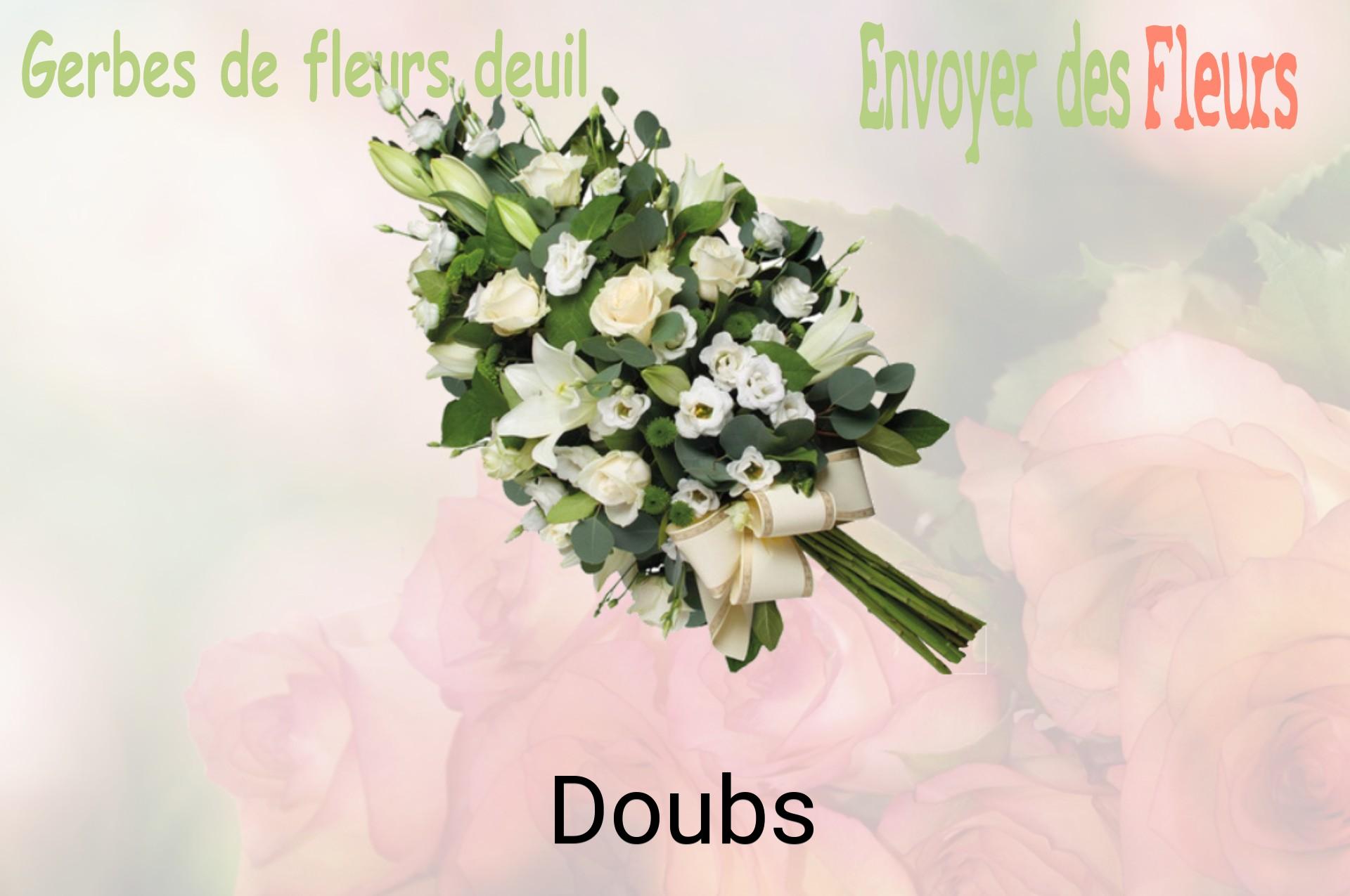 Gerbe de fleurs de deuil livrée à Doubs